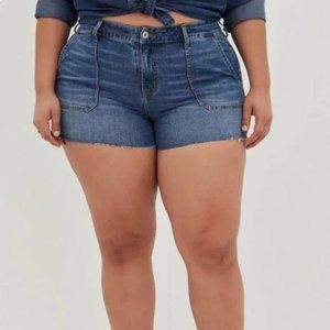 Blue Denim High-Rise Short